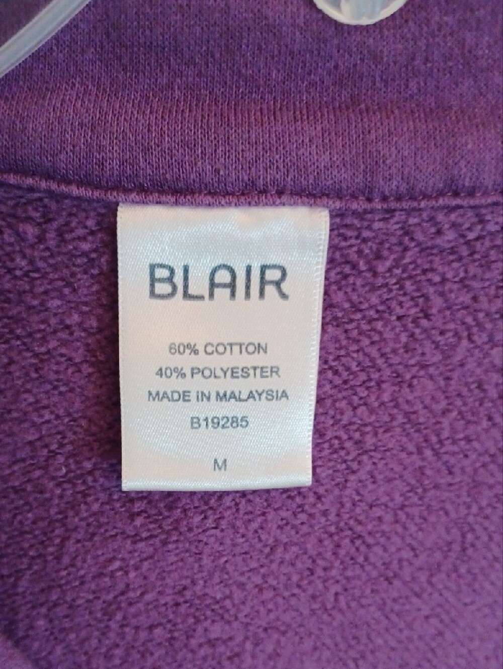 Blair Purple Lightweight Zip Front Fleece Jacket And Matching Mock Neck Top - Picture 6 of 13